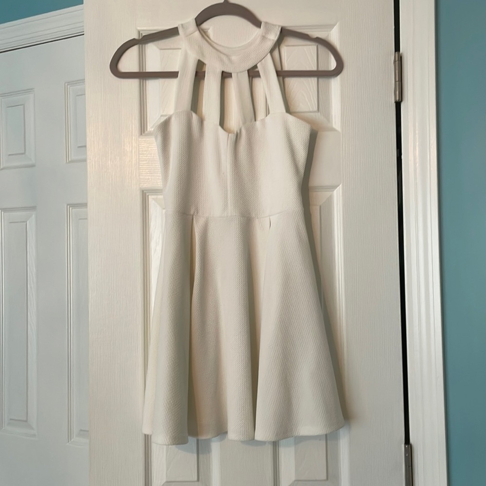 White mini dress